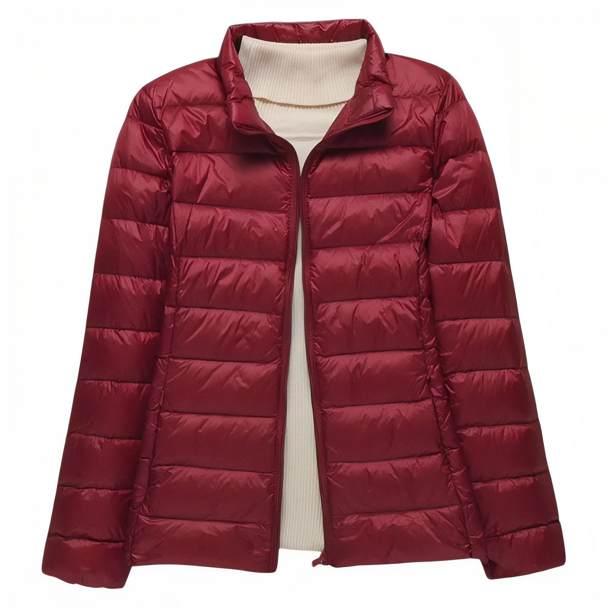 Doudoune Randonnée Compressible Femme bordeaux (sans capuche)