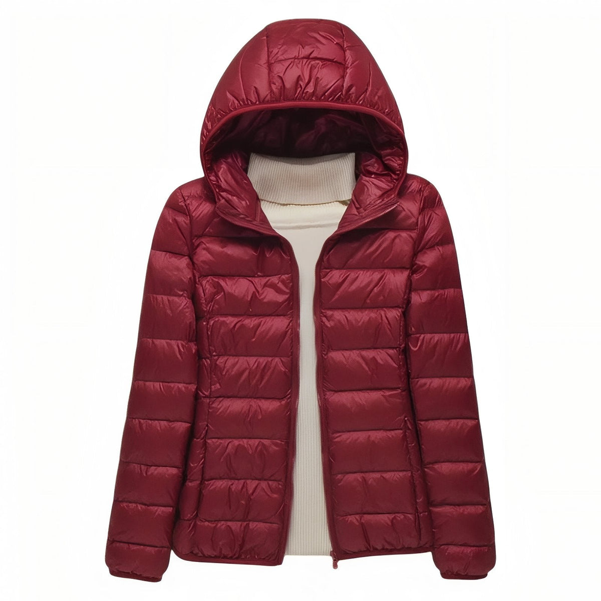 Doudoune Randonnée Compressible Femme bordeaux