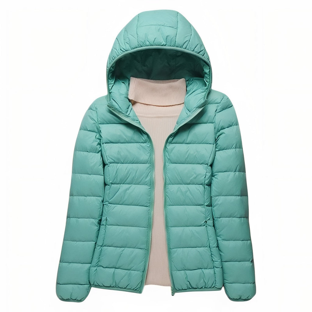 Doudoune Randonnée Compressible Femme vert menthe