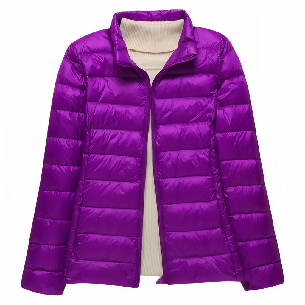 Doudoune Randonnée Compressible Femme violet (sans capuche)