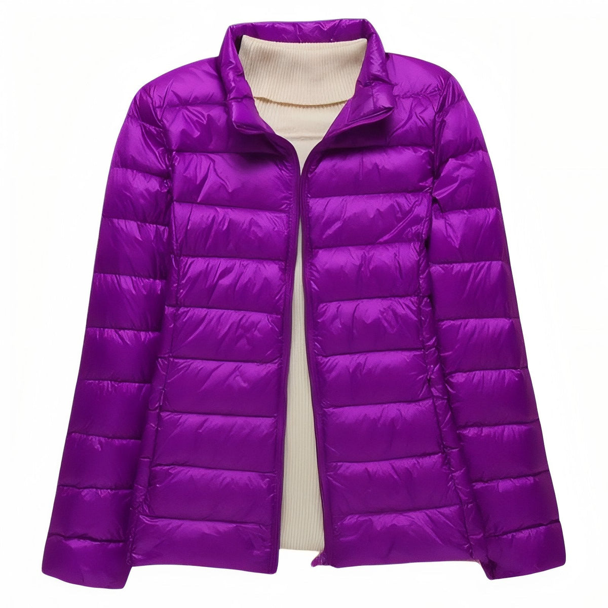 Doudoune Randonnée Compressible Femme violet (sans capuche)