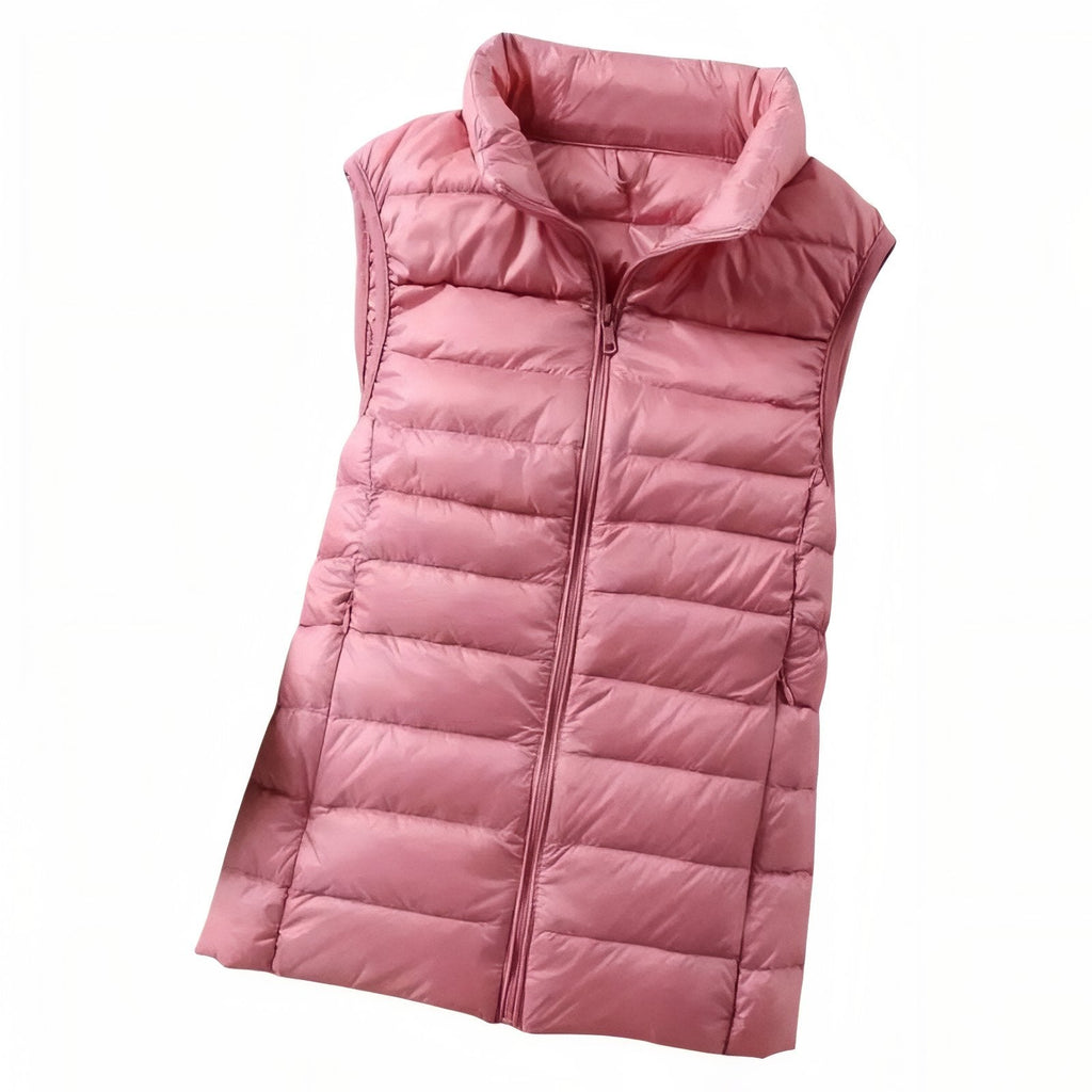 Doudoune Sans Manche Randonnée Femme rose poudré