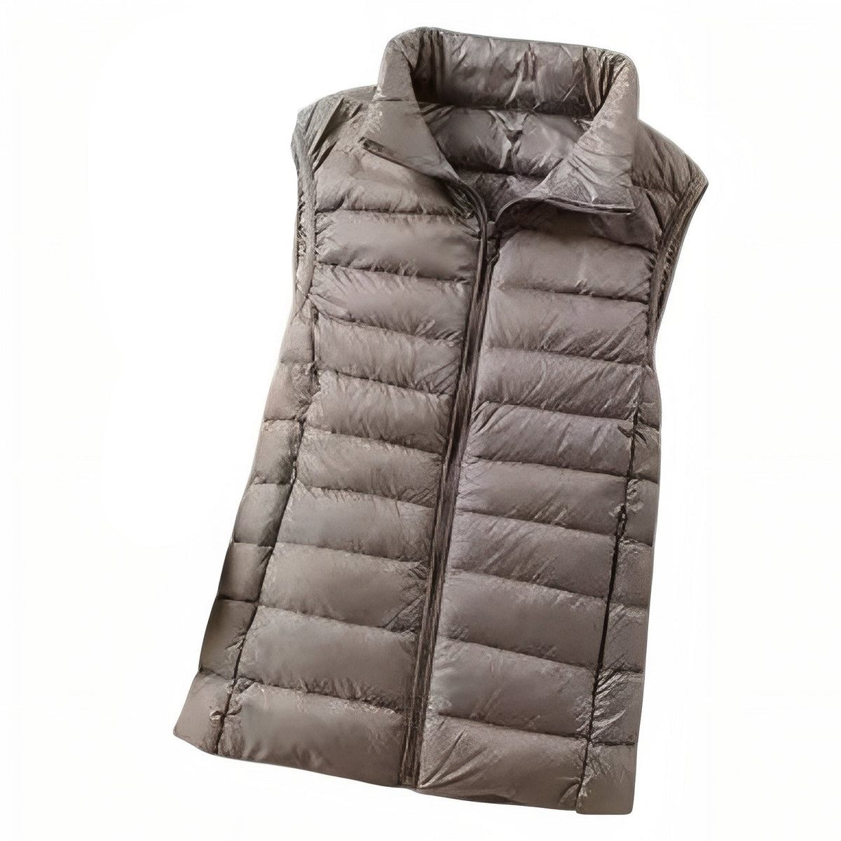 Doudoune Sans Manche Randonnée Femme taupe