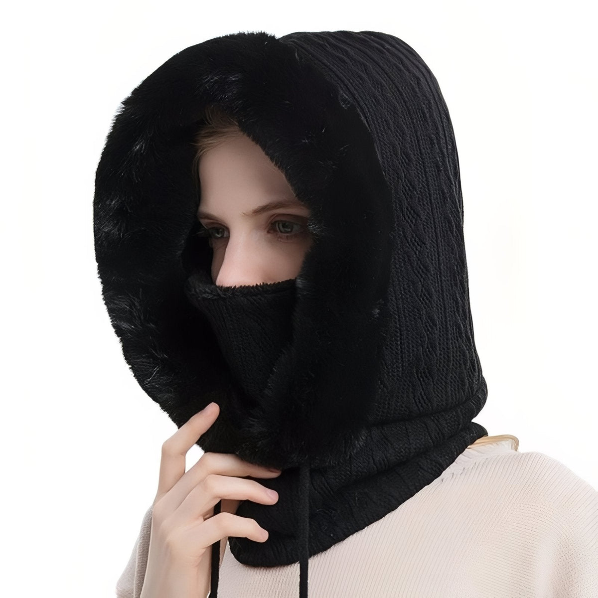 Echarpe Capuche Femme noir