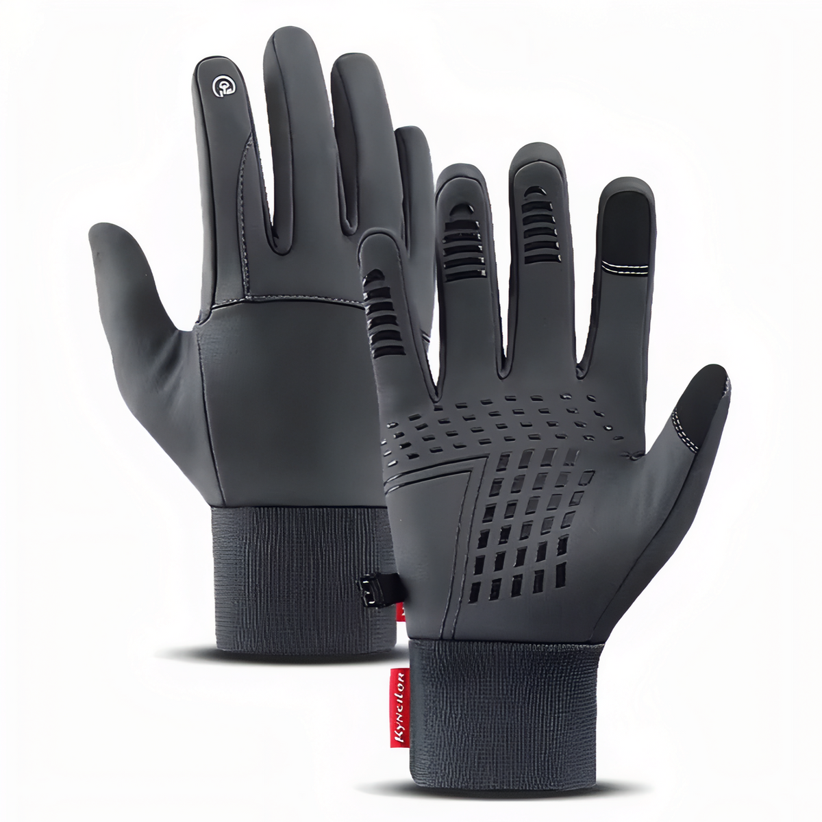 Gants Chauds Tactiles Randonnée noir et gris