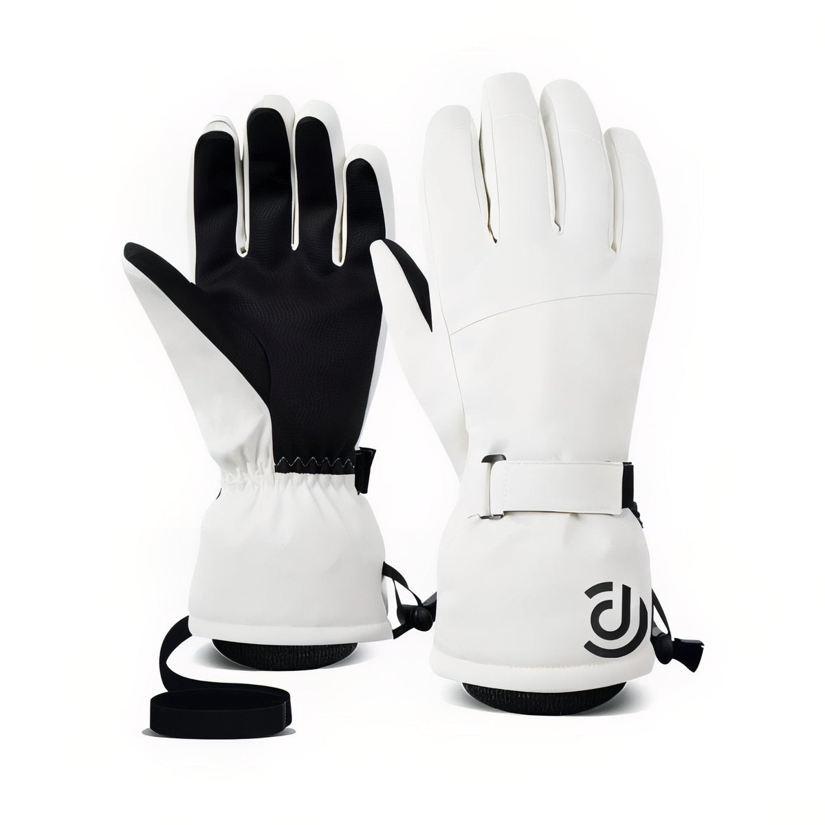 Gants Randonnée Hiver Homme blanc et noir