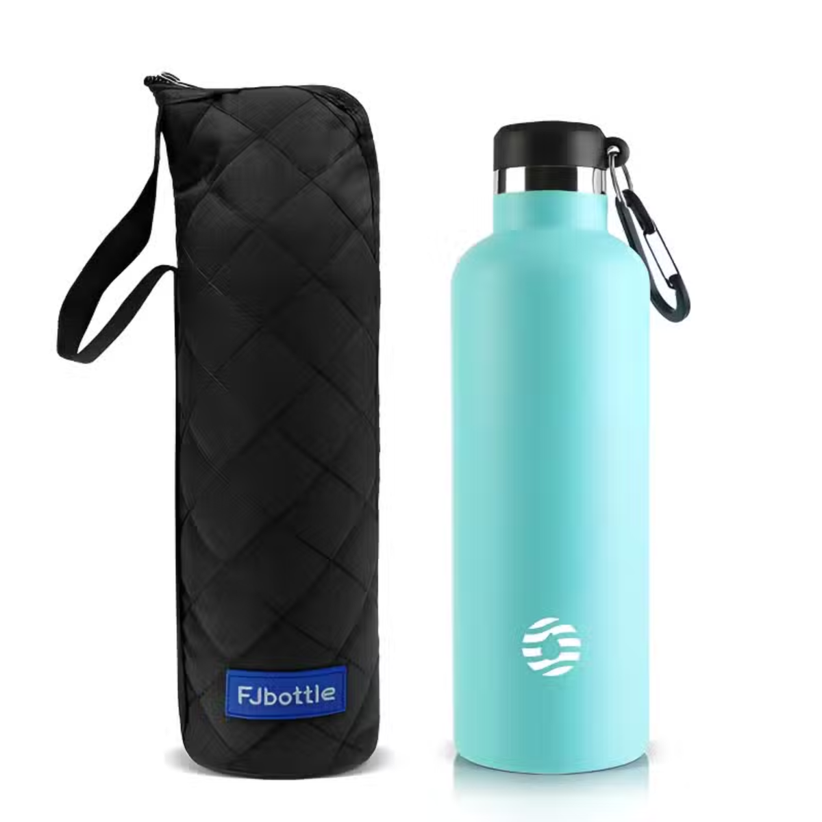Gourde Inox Mousqueton turquoise