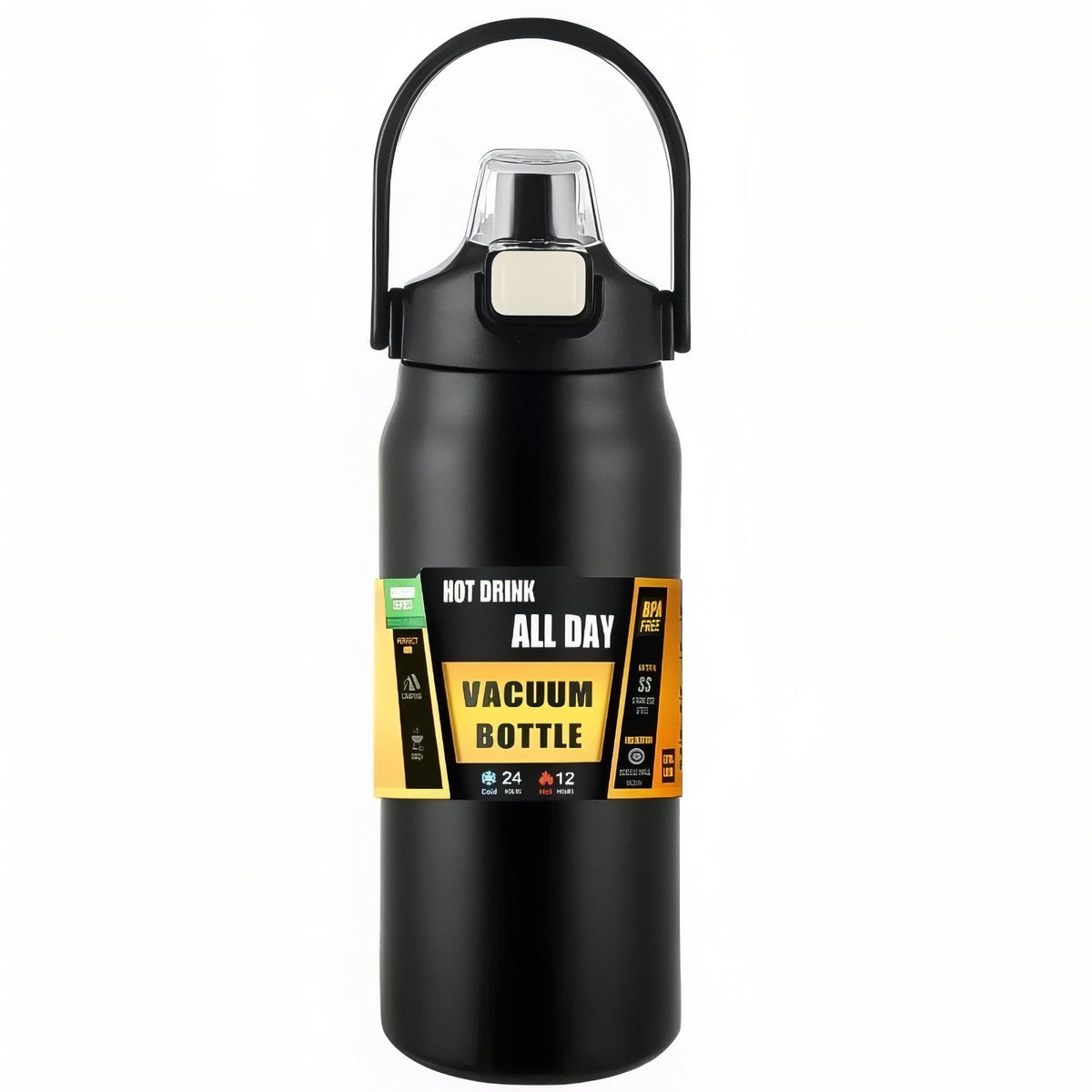 Gourde Isotherme Avec Bec Verseur noir mat