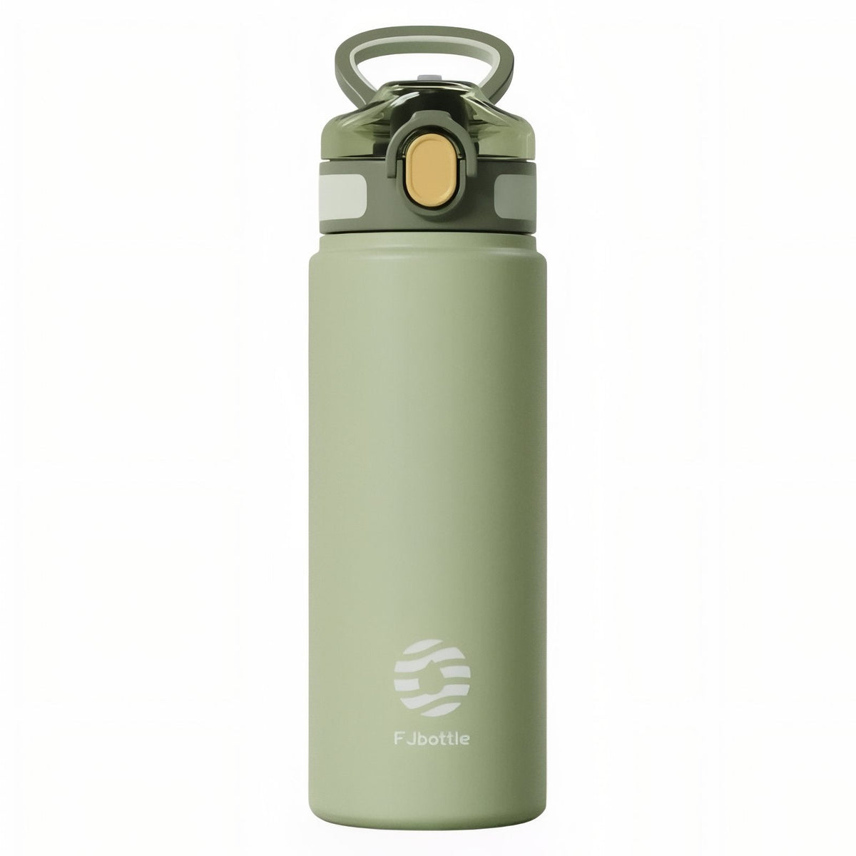 Gourde Isotherme avec Paille Intégrée vert