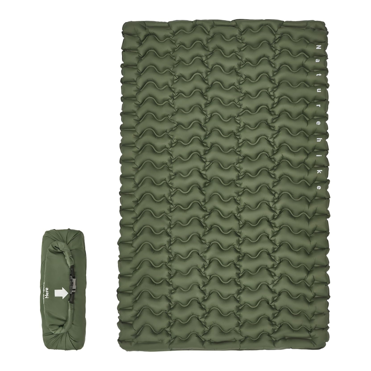 Matelas Gonflable 2 Personnes Pour Camping vert
