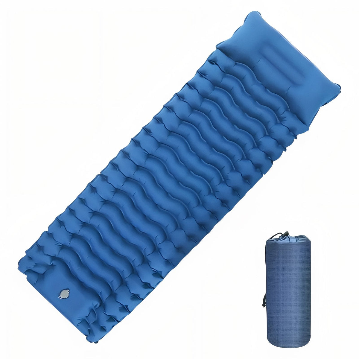 Matelas Gonflable Camping 65 cm De Large bleu nuit