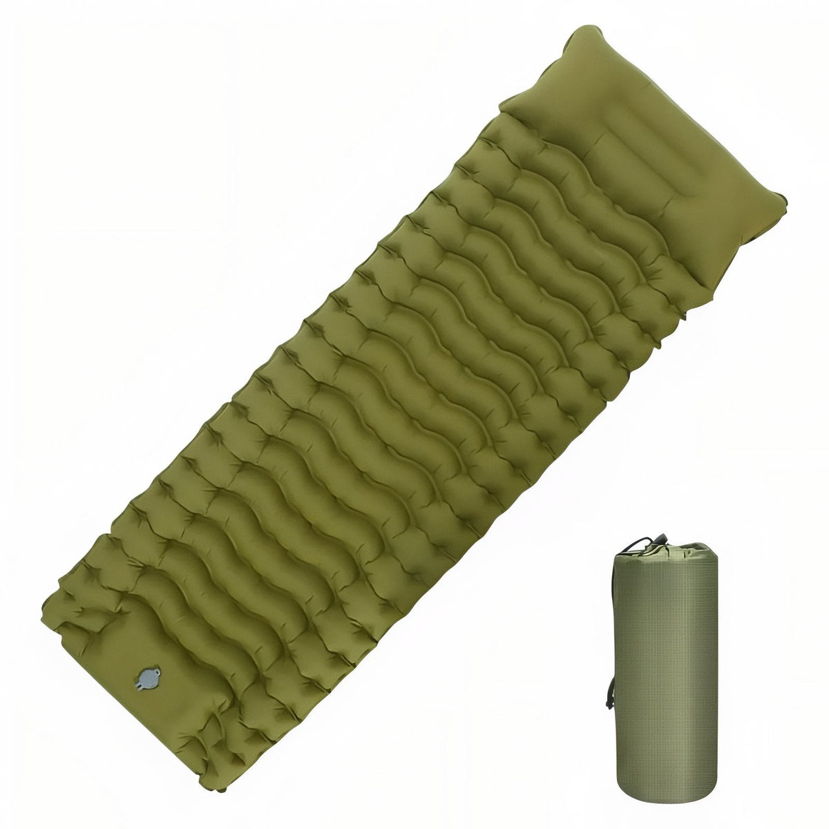 Matelas Gonflable Camping 65 cm De Large vert olive