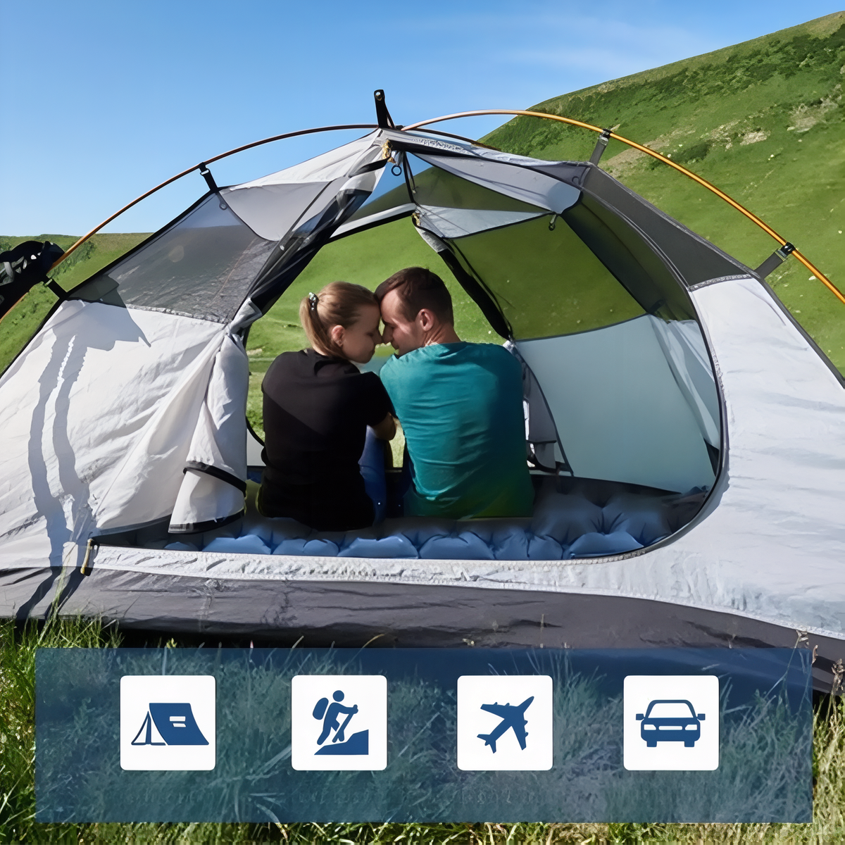 Matelas Gonflable Randonnée 2 Personnes Avec Coussin — photo 6