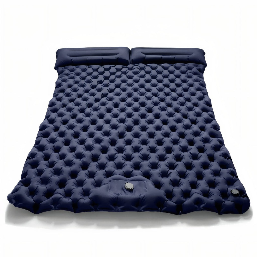 Matelas Gonflable Randonnée 2 Personnes Avec Coussin bleu marine