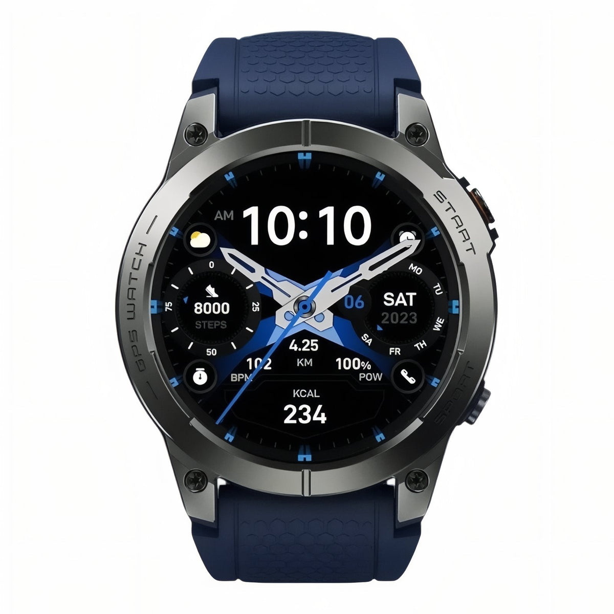 Montre Connectée GPS Randonnée bleu marine
