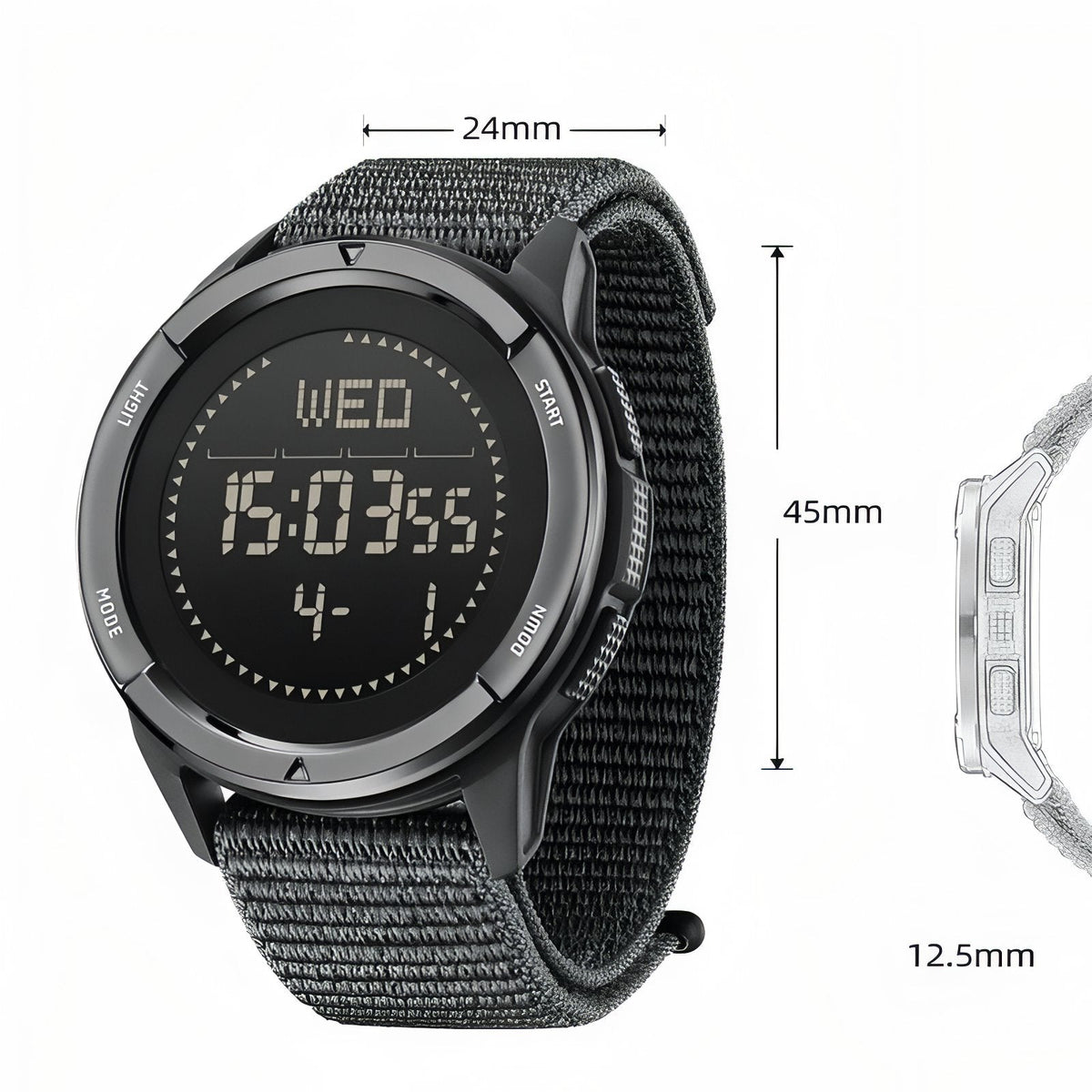 Montre Digitale Randonnée en Carbone — photo 2
