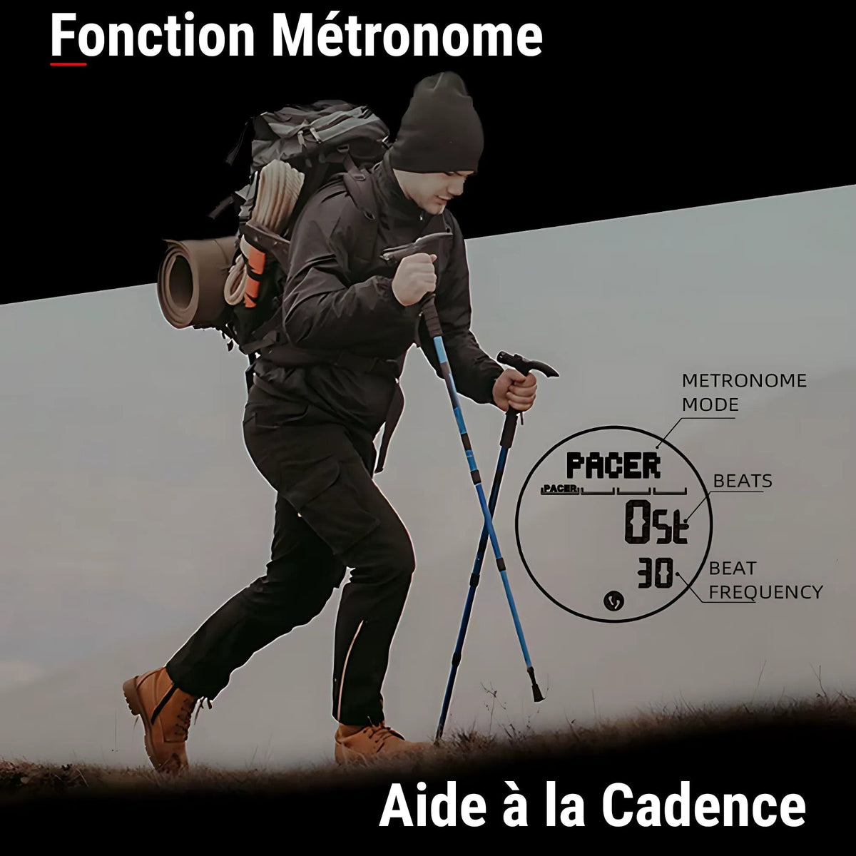 Montre Digitale Randonnée en Carbone — photo 6