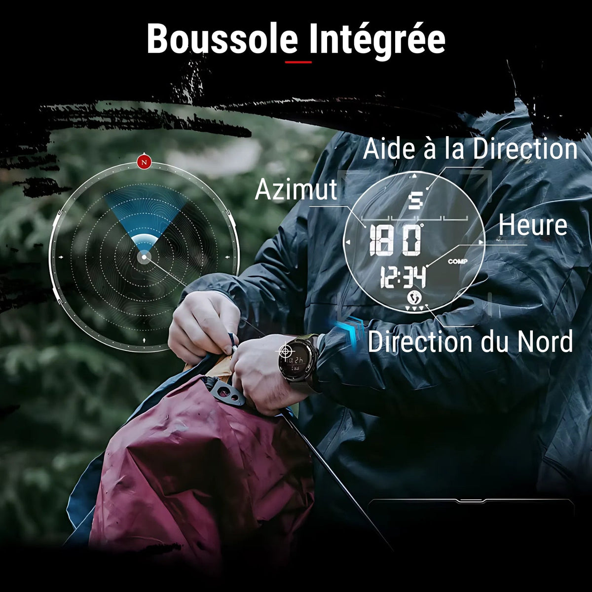 Montre Digitale Randonnée en Carbone — photo 8