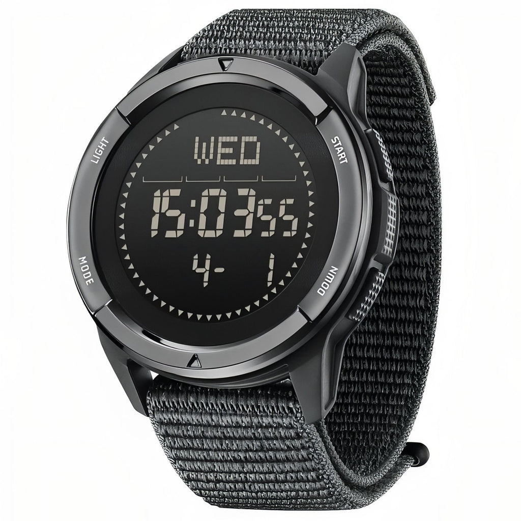 Montre Digitale Randonnée en Carbone noir et gris
