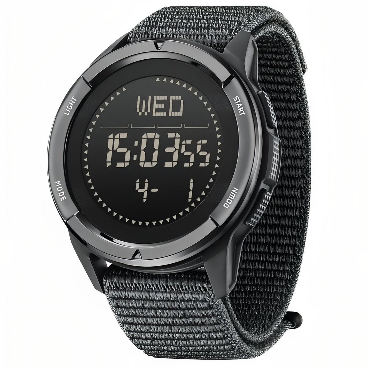 Montre Digitale Randonnée en Carbone noir et gris