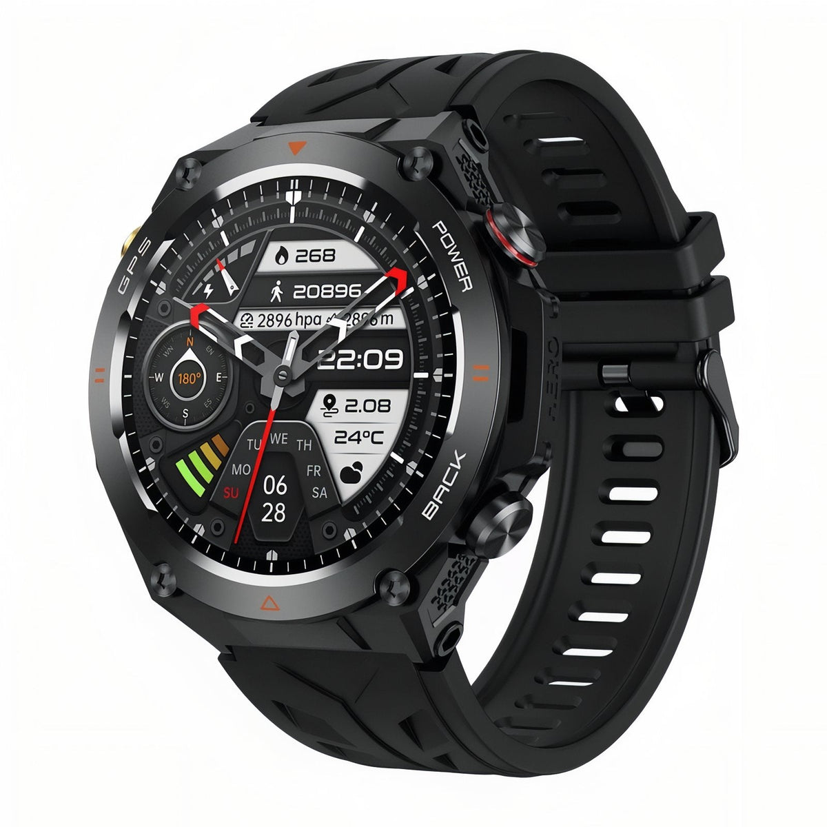 Montre GPS Pour Randonnée Pédestre noir