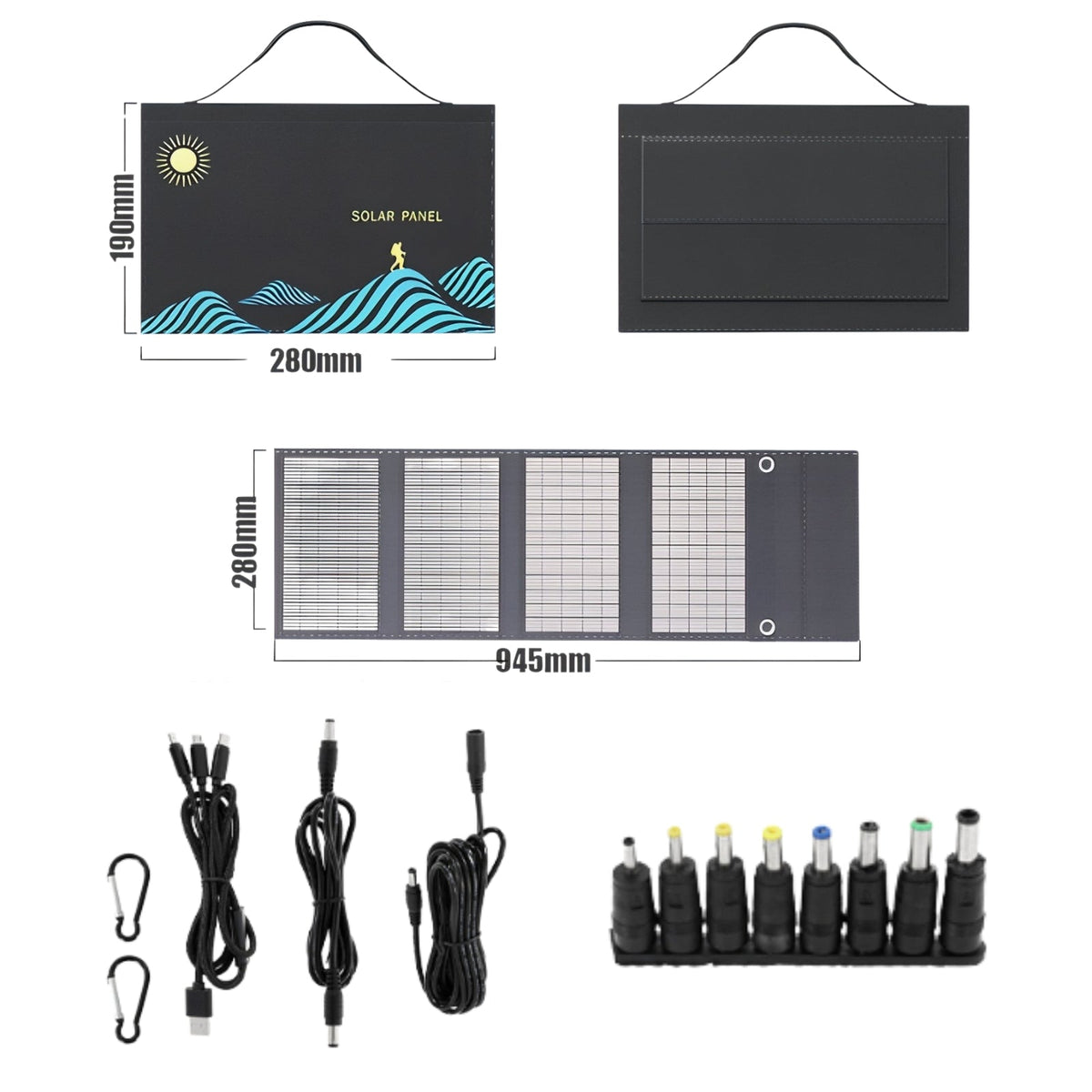 Panneau Solaire Pour Randonnée 30W / 50W 30w - 4 panneaux