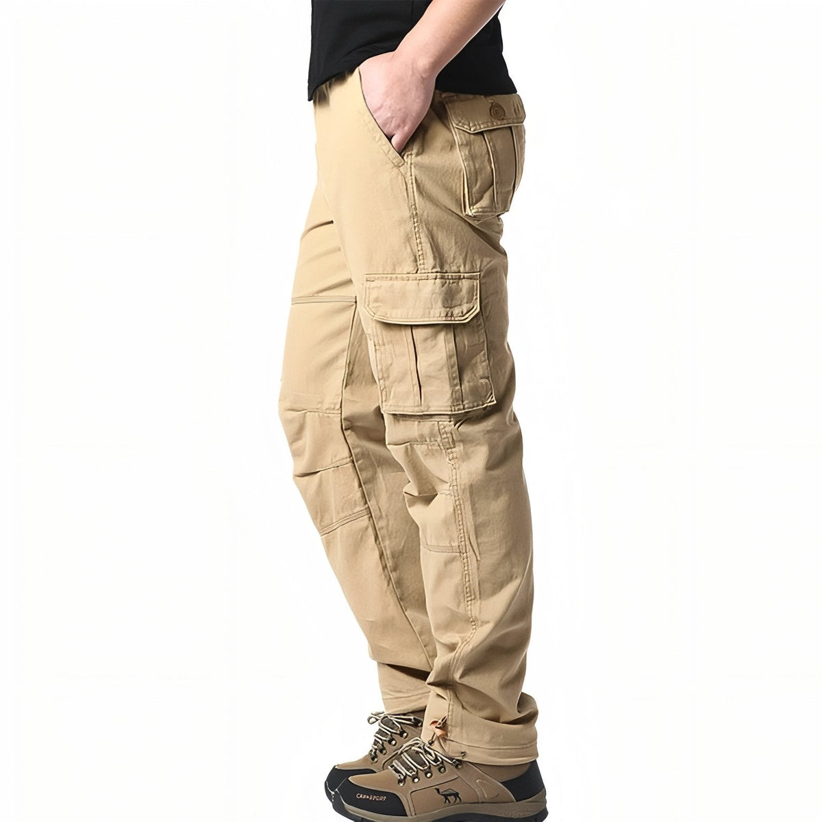 Pantalon Cargo Randonnée Homme beige clair