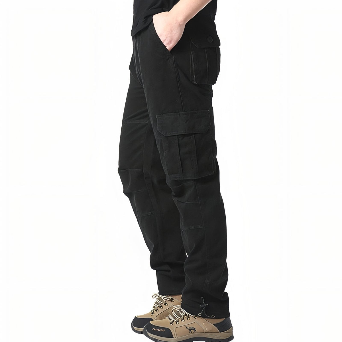 Pantalon Cargo Randonnée Homme noir profond