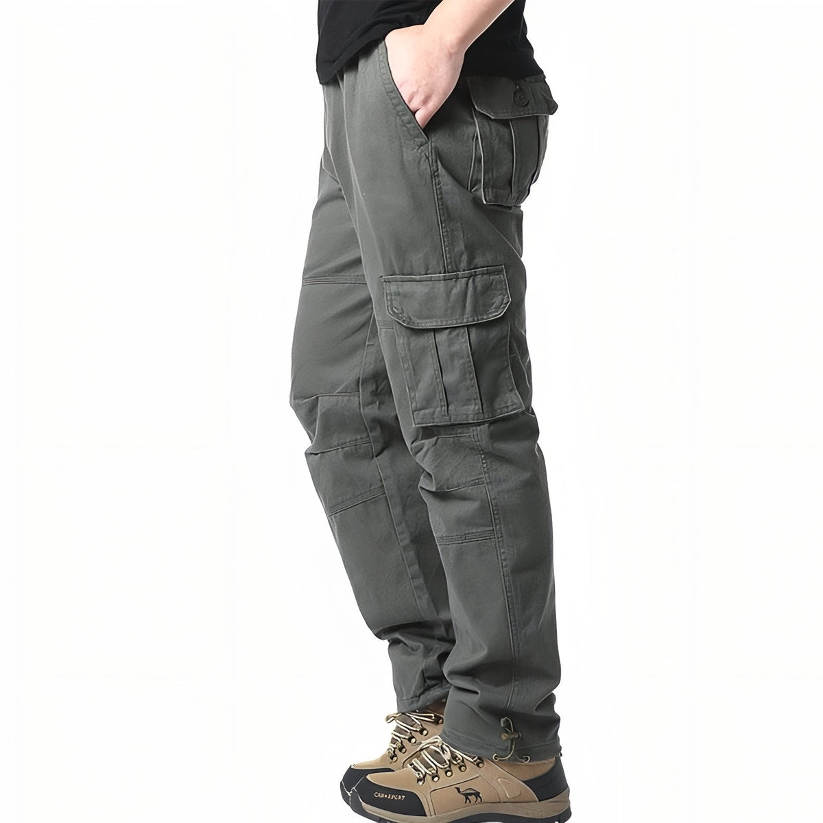 Pantalon Cargo Randonnée Homme vert armée
