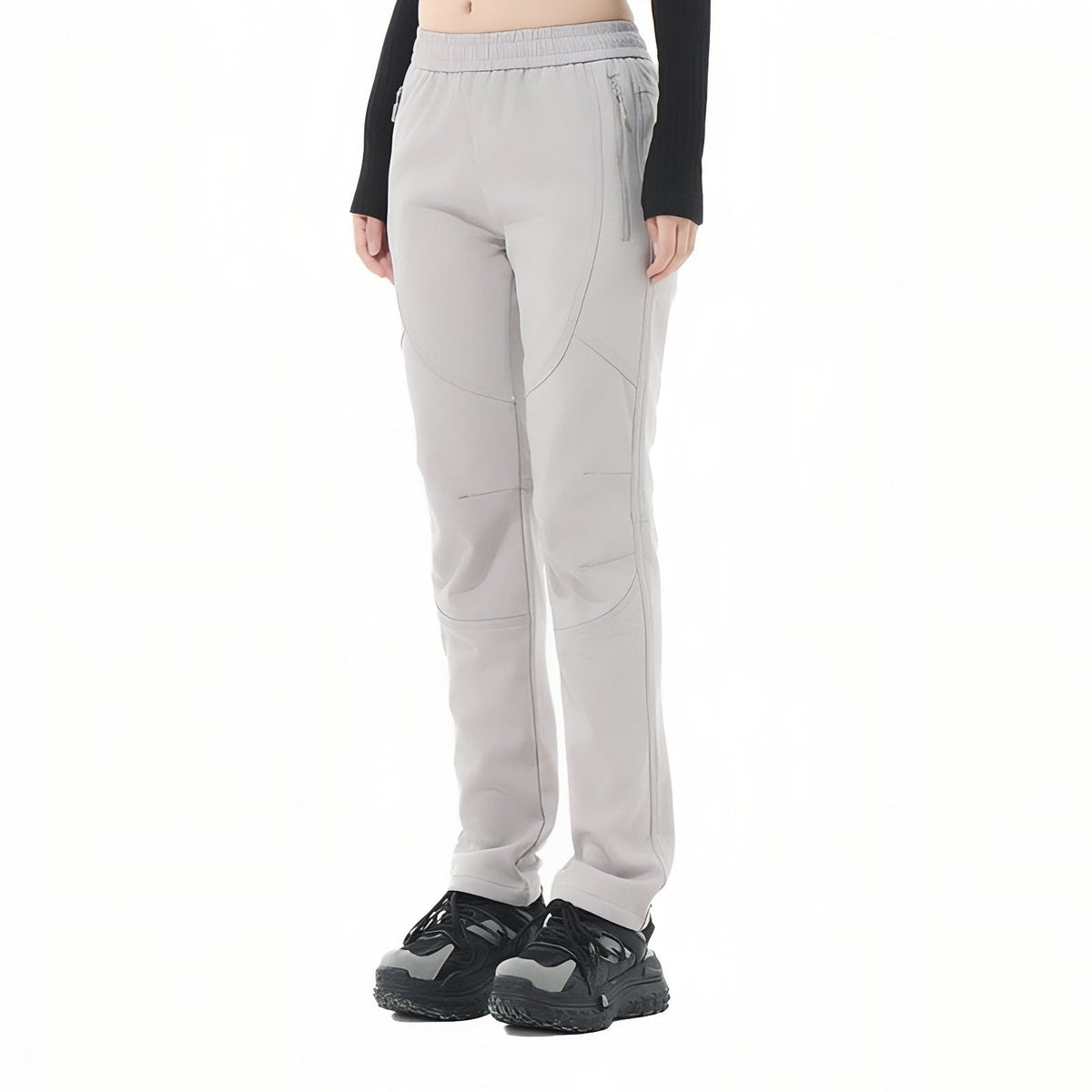 Pantalon de Randonnée Femme Hiver gris clair