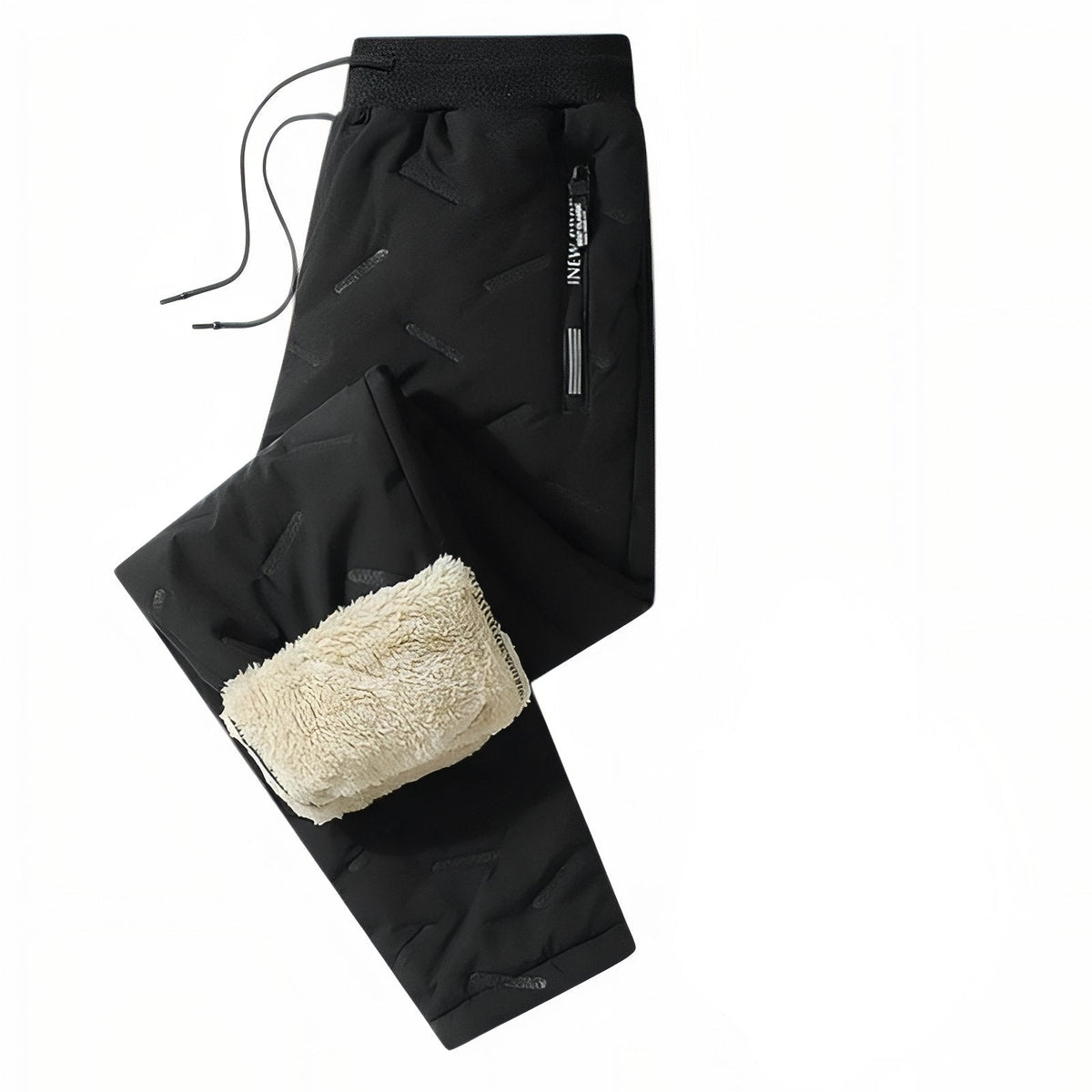 Pantalon Fourré Homme noir (droit)