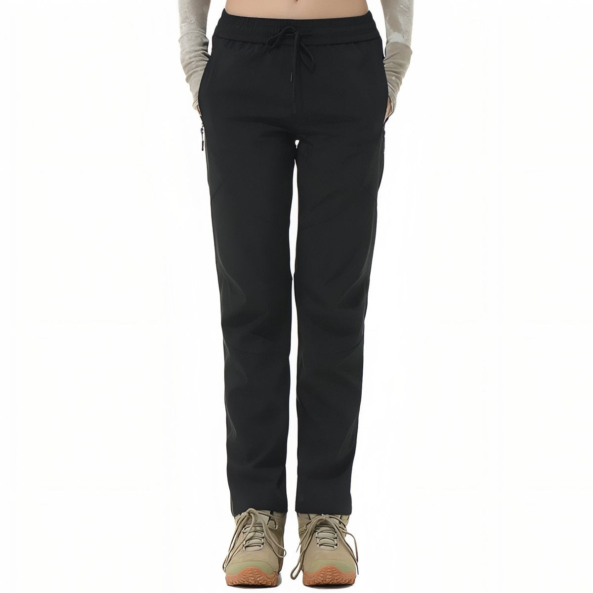 Pantalon Léger Randonnée Femme noir