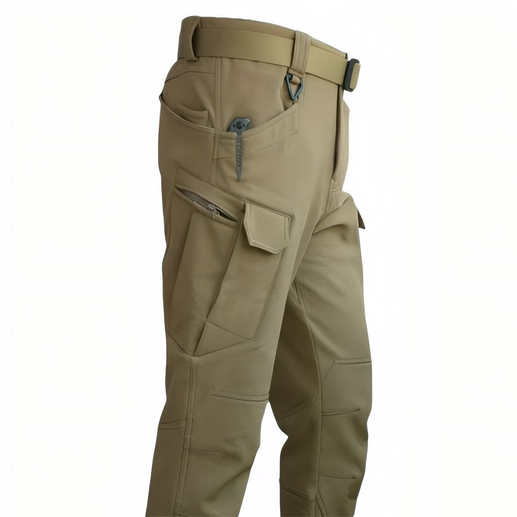 Pantalon Multi Poches Randonnée Homme beige sable