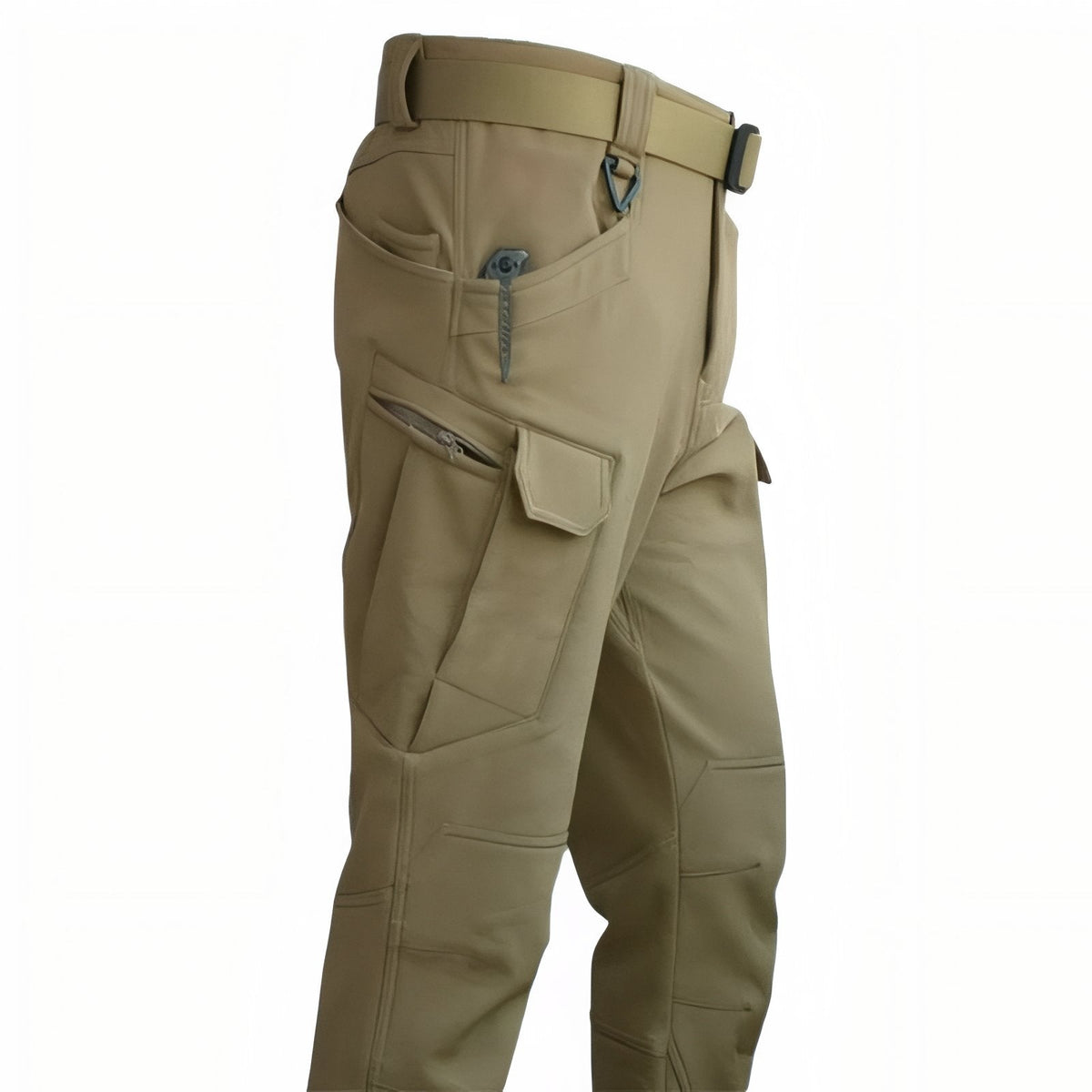 Pantalon Multi Poches Randonnée Homme beige sable