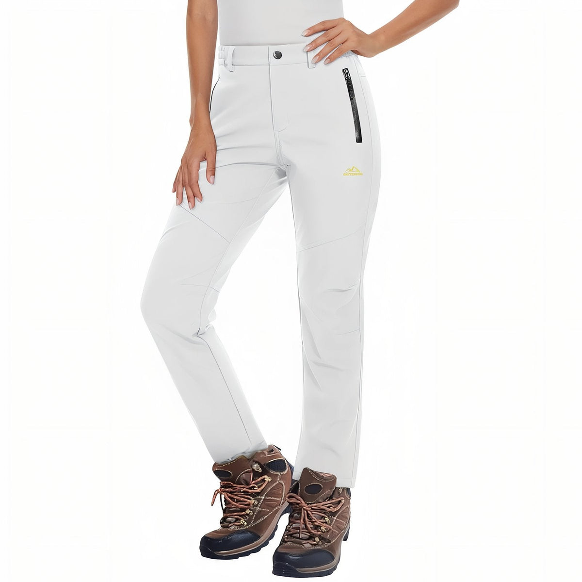 Pantalon Randonnée Chaud Femme blanc