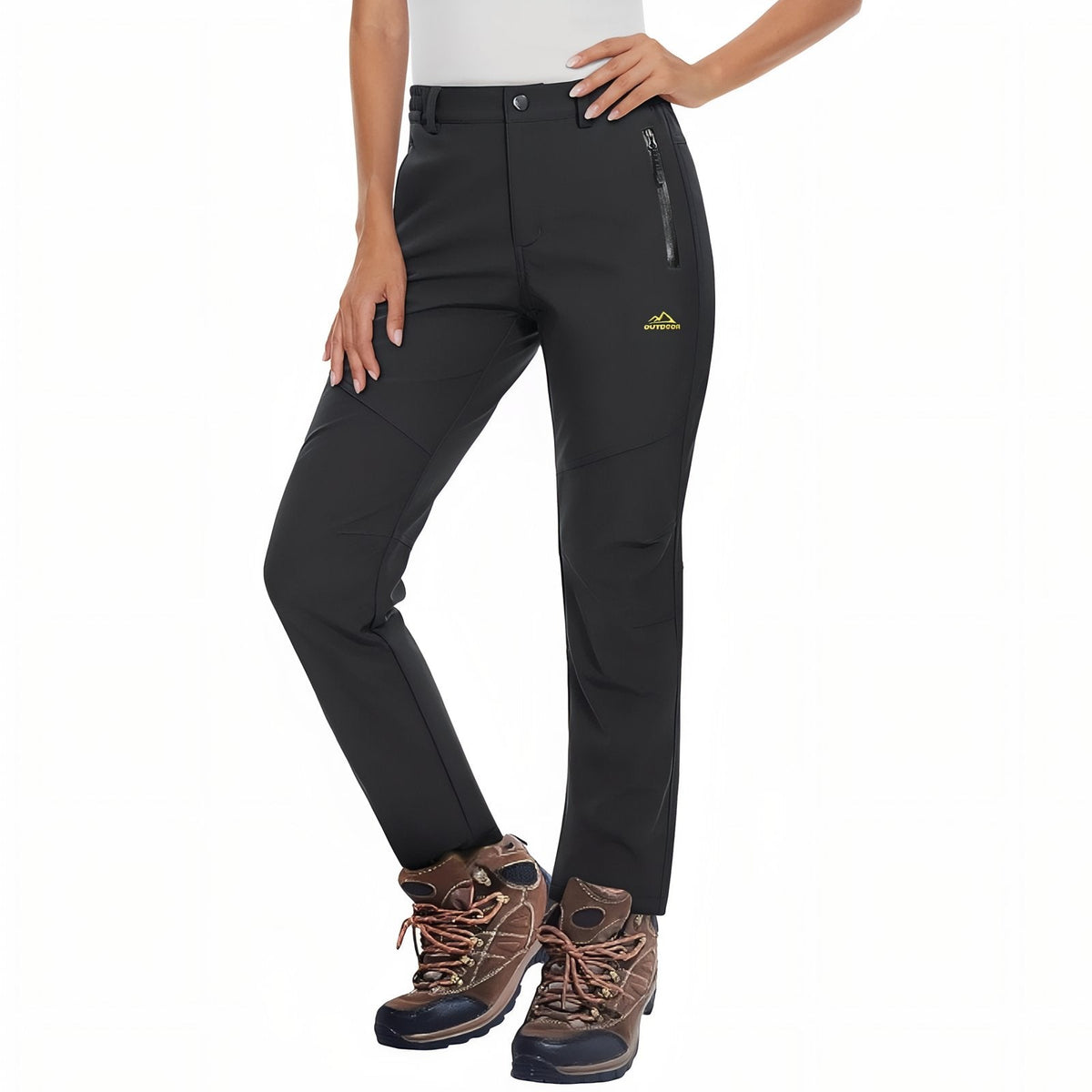 Pantalon Randonnée Chaud Femme noir