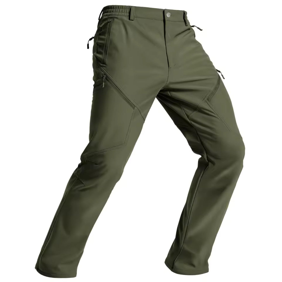 Pantalon Randonnée Chaud Homme vert militaire