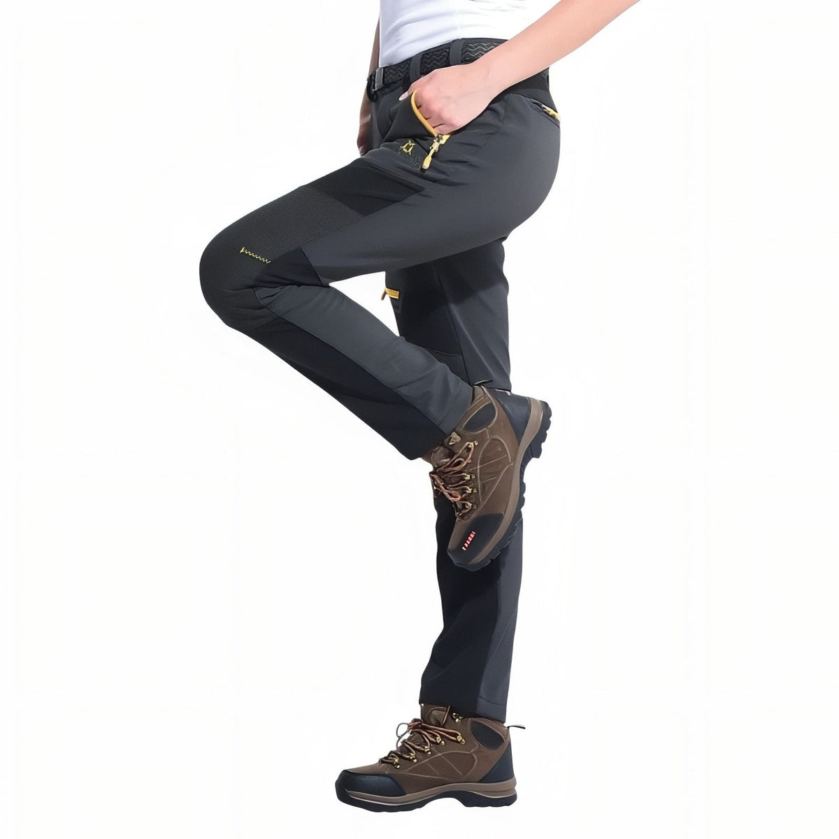 Pantalon Randonnée Chaud Polaire Femme gris