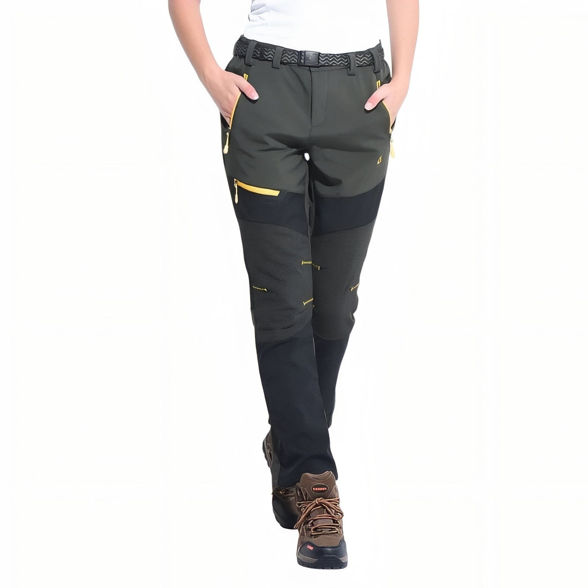 Pantalon Randonnée Chaud Polaire Femme vert