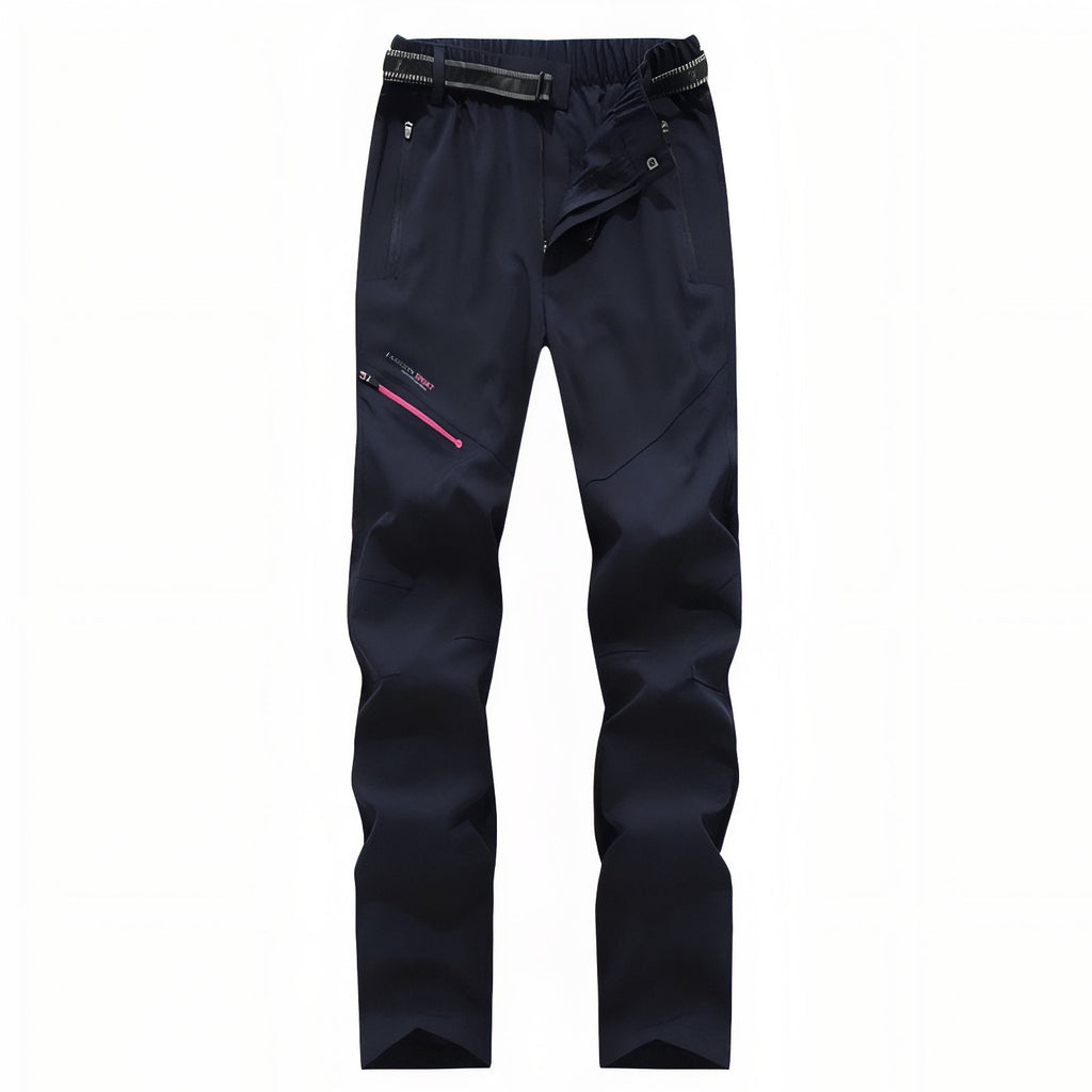 Pantalon Randonnée Déperlant Femme bleu marine