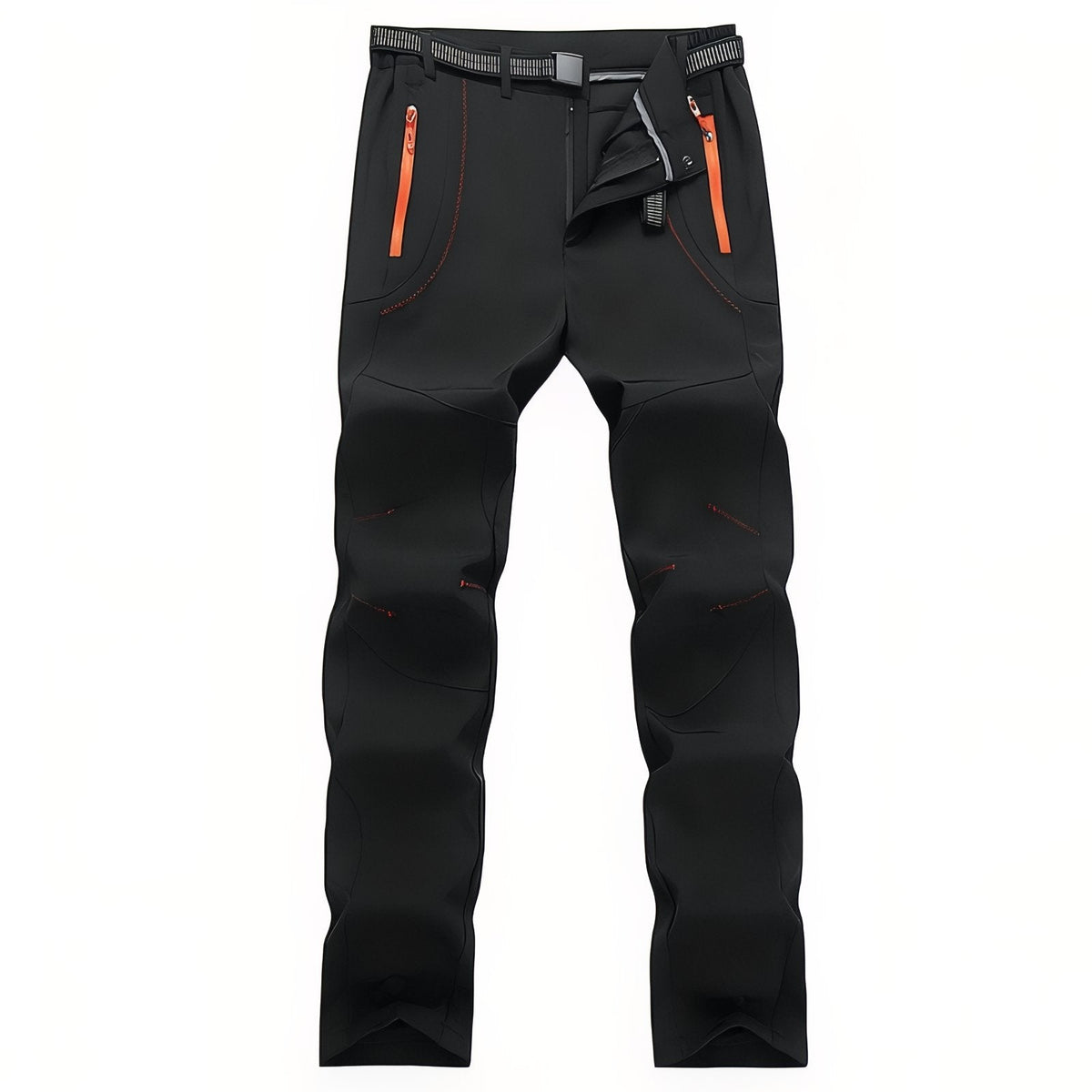 Pantalon Randonnée Déperlant Homme noir et orange
