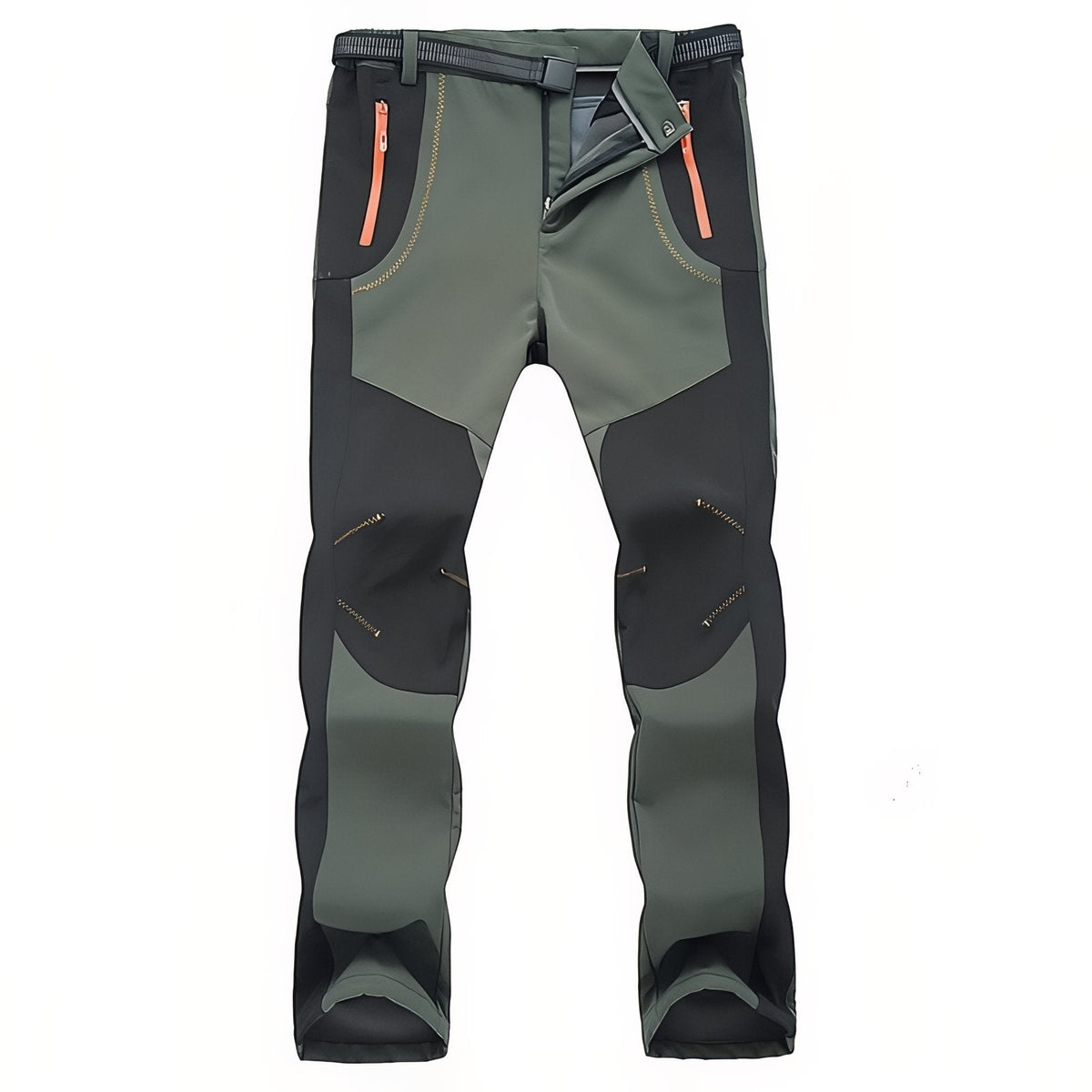 Pantalon Randonnée Déperlant Homme vert foncé et noir