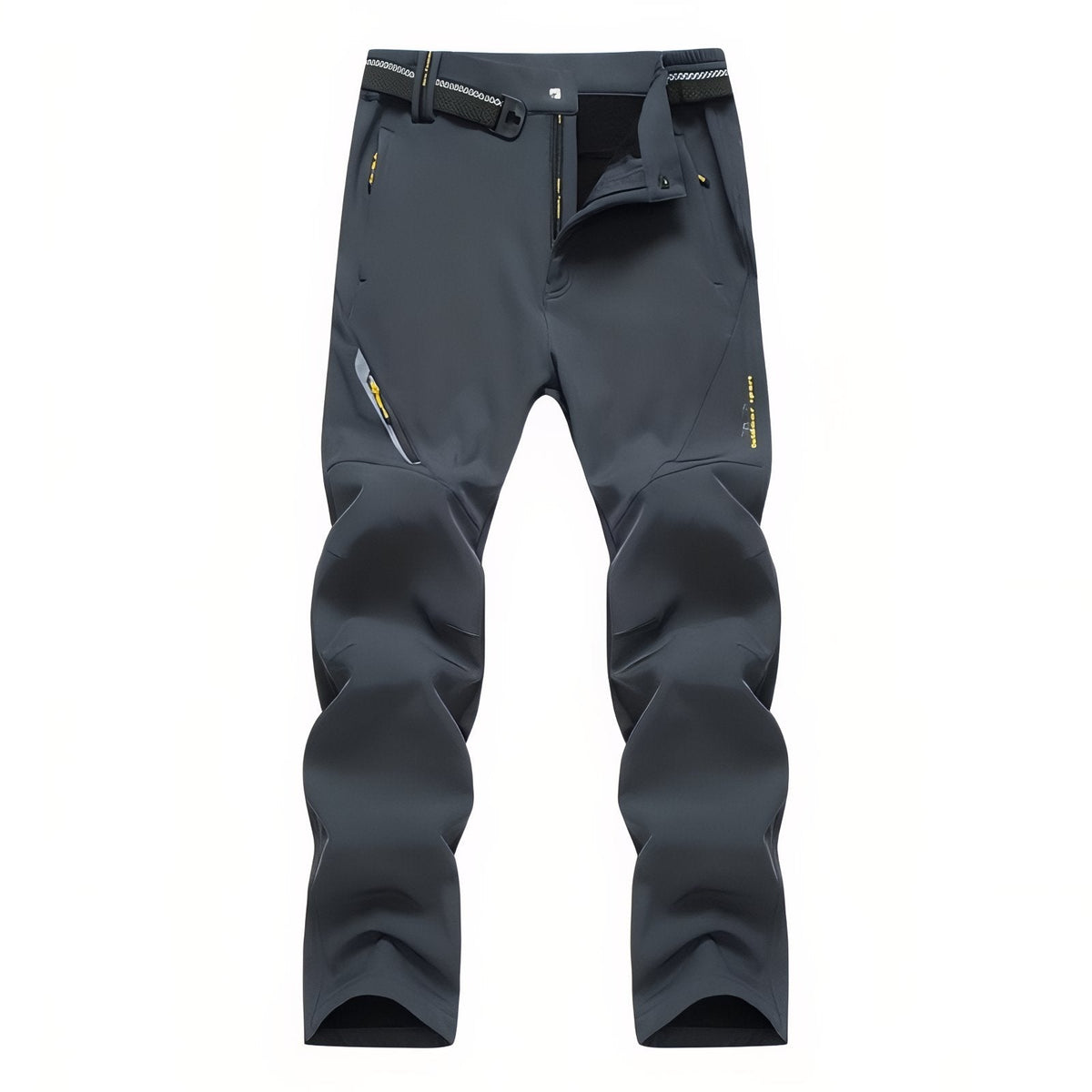 Pantalon Randonnée Doublé Polaire Homme gris anthracite