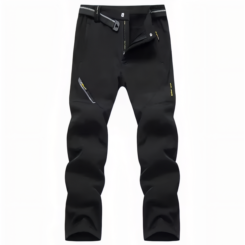Pantalon Randonnée Doublé Polaire Homme noir profond