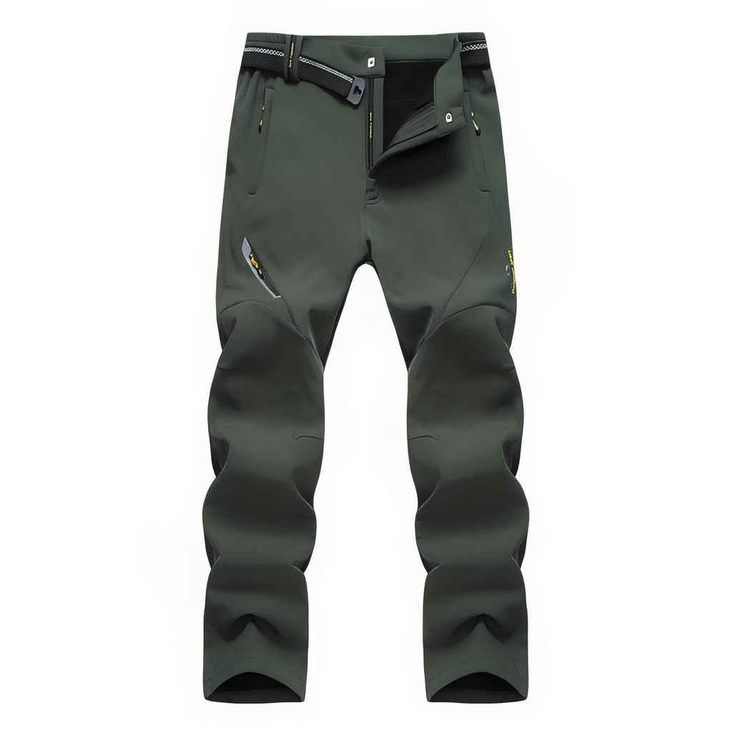 Pantalon Randonnée Doublé Polaire Homme vert foncé