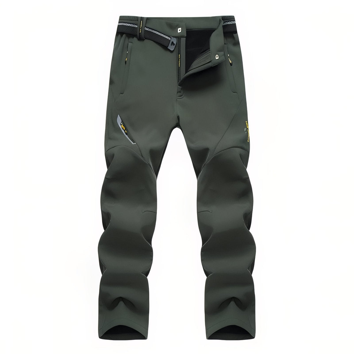 Pantalon Randonnée Doublé Polaire Homme vert foncé