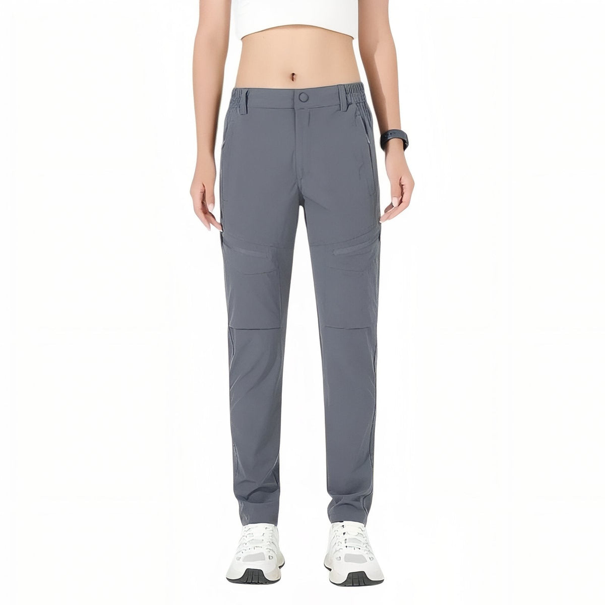 Pantalon Randonnée Femme Été Extensible gris