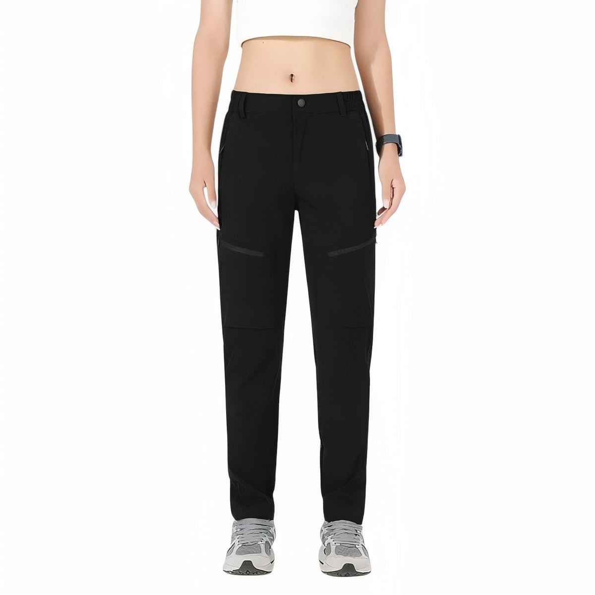 Pantalon Randonnée Femme Été Extensible noir