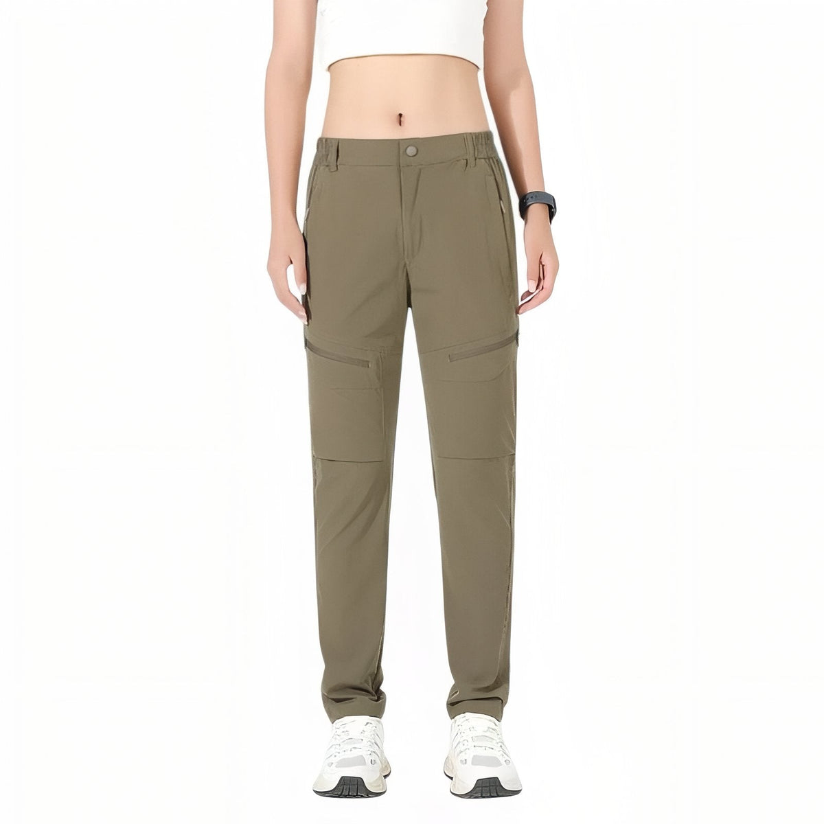 Pantalon Randonnée Femme Été Extensible taupe