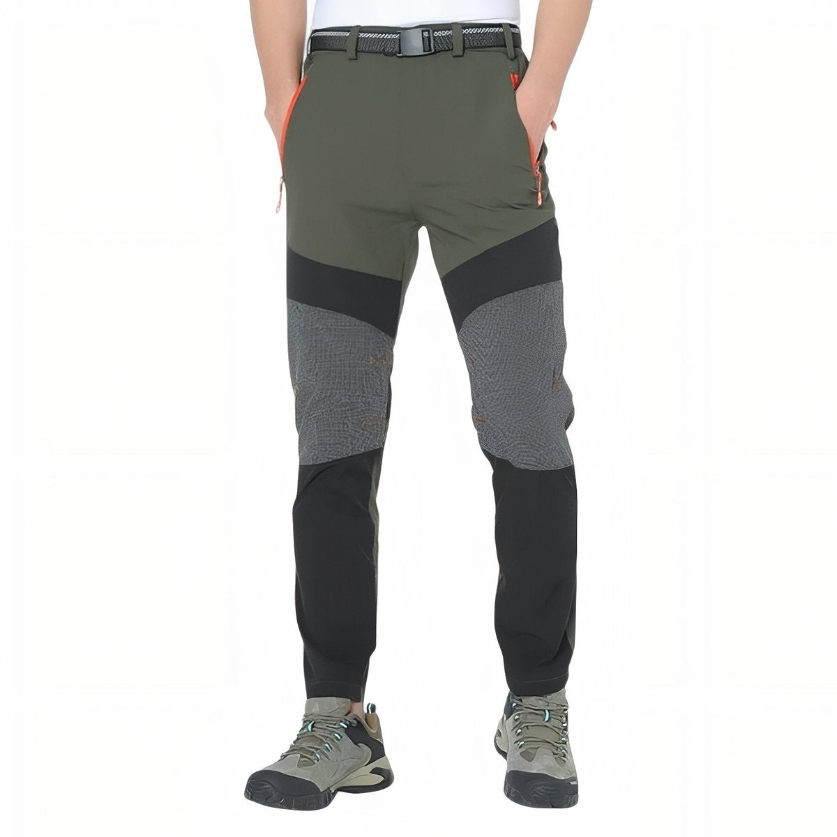 Pantalon Randonnée Stretch Homme vert armée